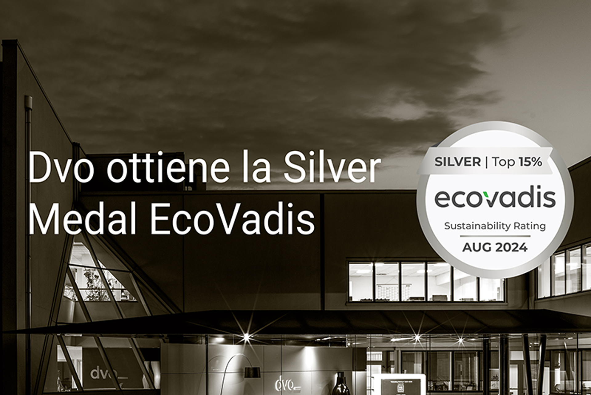 DVO achieves EcoVadis Silver Medal